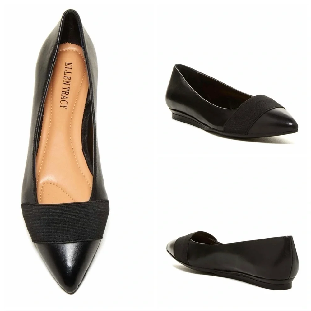 Ellen Tracy the Finn black flats shoes size 8M